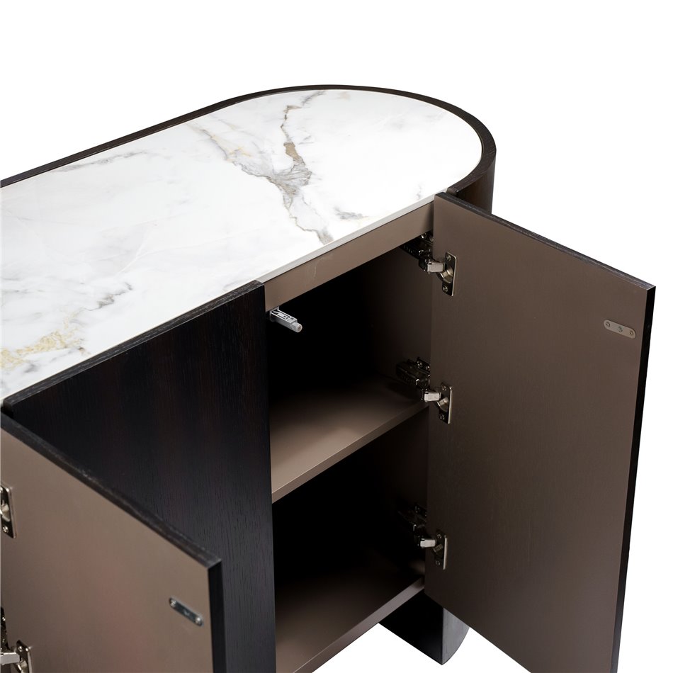 Буфет Romanna SB, 12 mm спеченный камень/MDF/дубовый шпон, H80x180x42cm