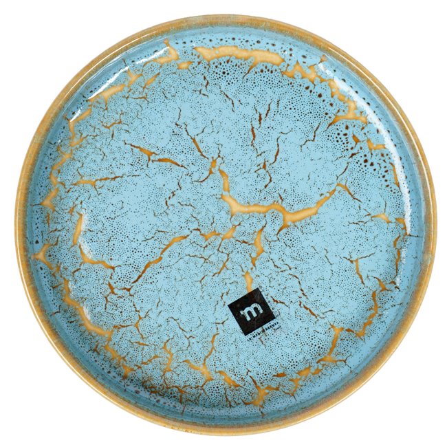 Миска Scratch Blue, коричневый/синий, фарфор, D20.3cm H4cm