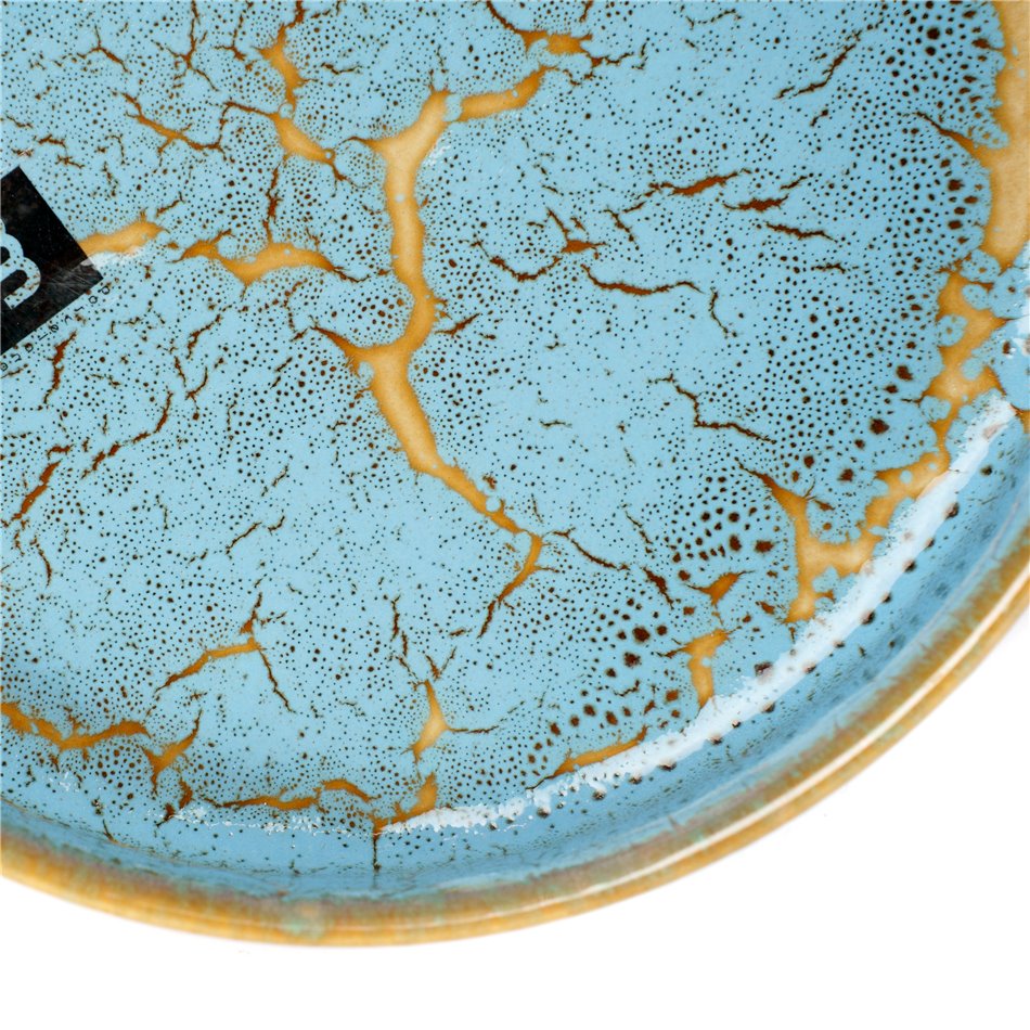 Миска Scratch Blue, коричневый/синий, фарфор, D20.3cm H4cm