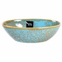Bowl Scratch, brown/blue, porcelain, 14.2x9cm H4.2cm