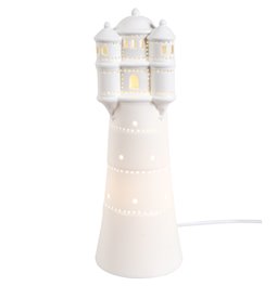 Table lamp Lighthouse, white, H35cm, D12cm, E14 20W(MAX)