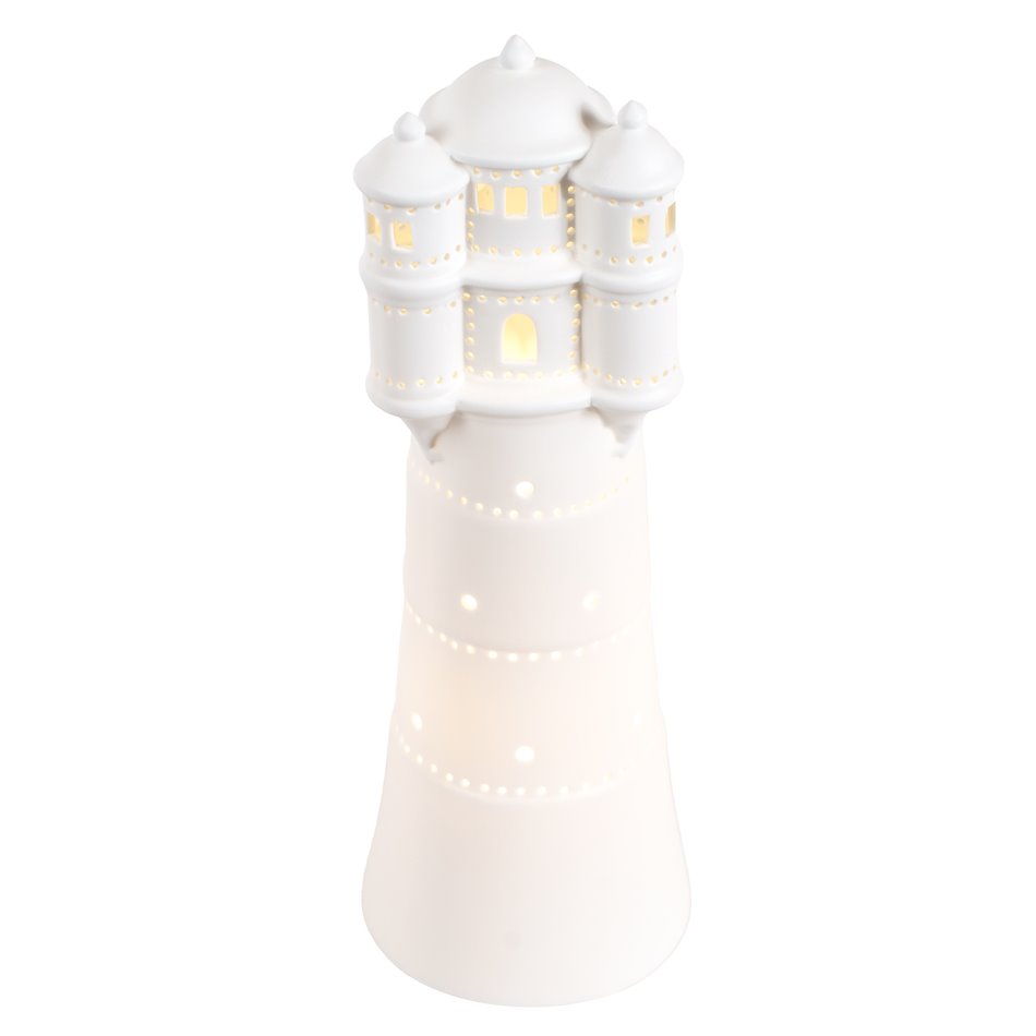 Table lamp Lighthouse, white, H35cm, D12cm, E14 20W(MAX)