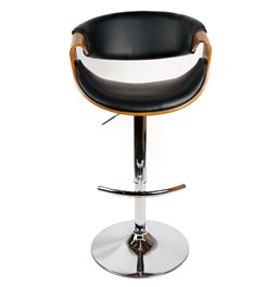 Baaritool Saga, pähkli värv/must, H87-107x53x52.5cm, istumisosa kõrgus 61-81cm