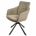 Dining chair Sabugo 4, taupe, rotatable 360 degrees, H90x59x64cm, seat height 48cm