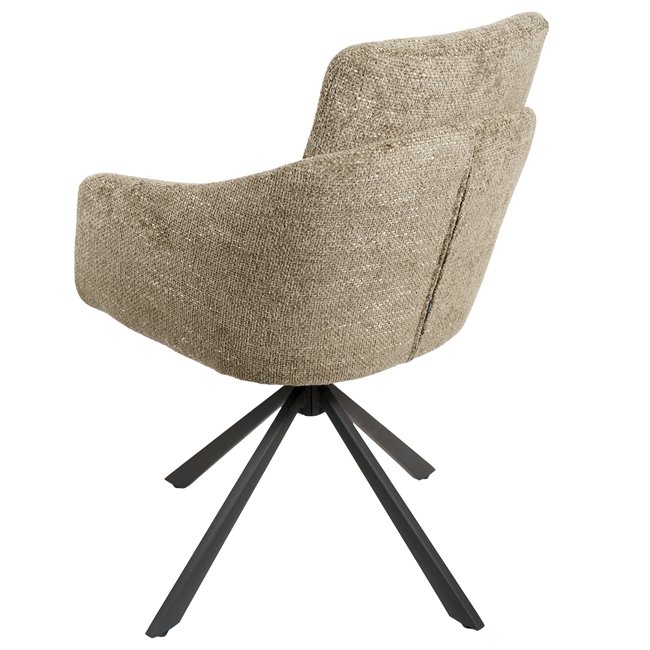 Dining chair Sabugo 4, taupe, rotatable 360 degrees, H90x59x64cm, seat height 48cm