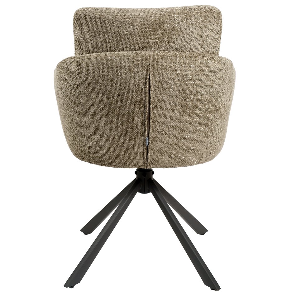 Dining chair Sabugo 4, taupe, rotatable 360 degrees, H90x59x64cm, seat height 48cm