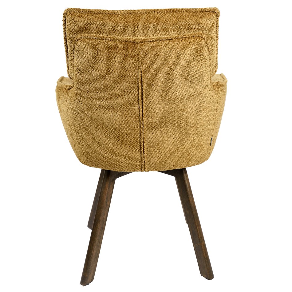 Söögitool Sarre 41, pruun/sinepikarva, 360 kraadi pööratav, H91x64.5x59cm, istumisosa kõrgus 49.5cm