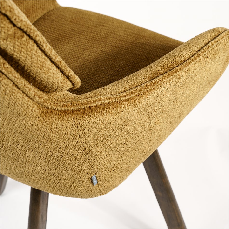 Söögitool Sarre 41, pruun/sinepikarva, 360 kraadi pööratav, H91x64.5x59cm, istumisosa kõrgus 49.5cm