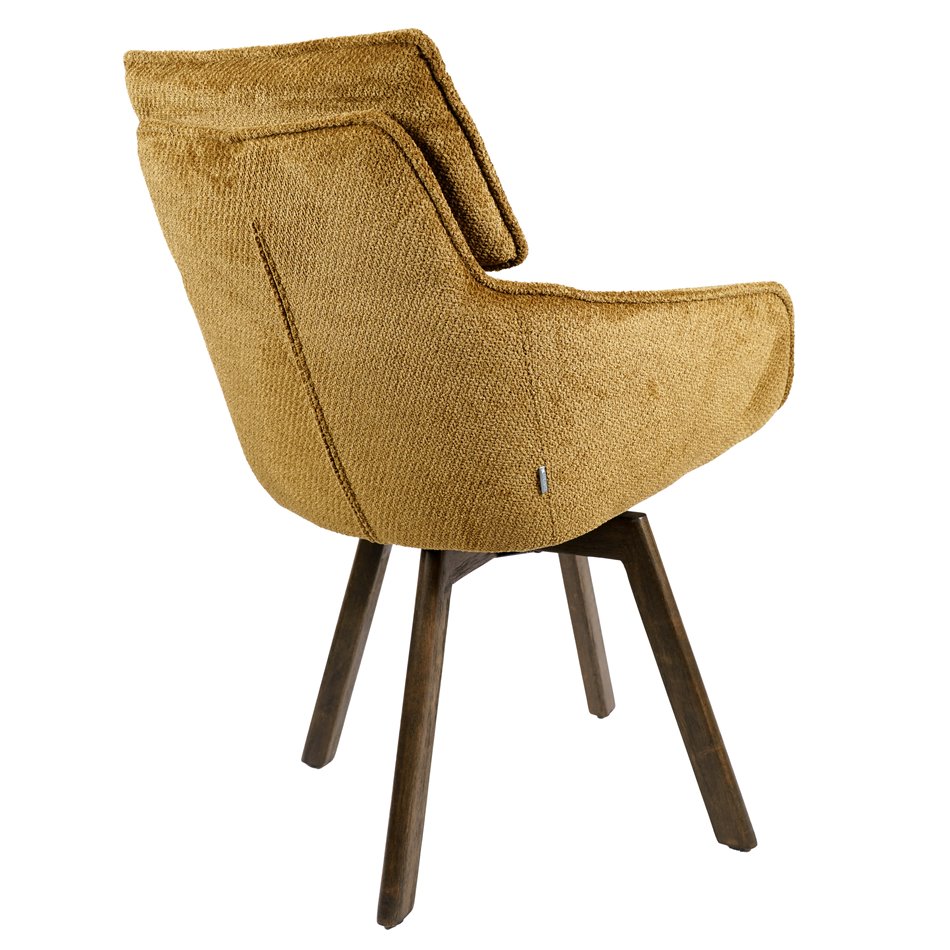 Söögitool Sarre 41, pruun/sinepikarva, 360 kraadi pööratav, H91x64.5x59cm, istumisosa kõrgus 49.5cm