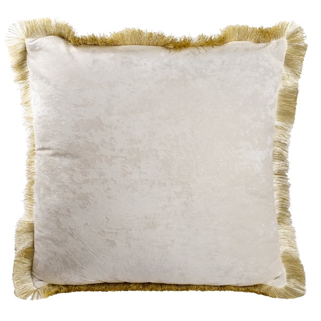 Decorative pillow Jumis, ivory, velvet, 50x50cm
