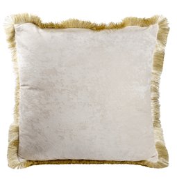 Decorative pillow Jumis, ivory, velvet, 50x50cm