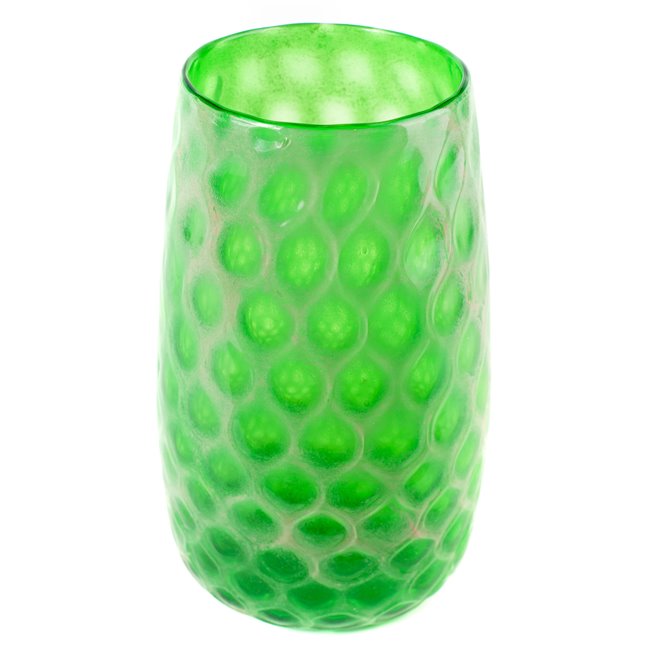 Vase Deli Green, glass, H29cm, D17cm