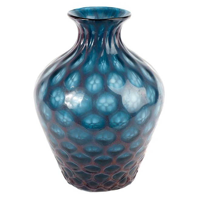 Vaas Delian, klaas, sinine, H30cm, D21cm