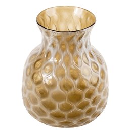 Ваза Douze, стекло, бежевый, H27cm, D23cm