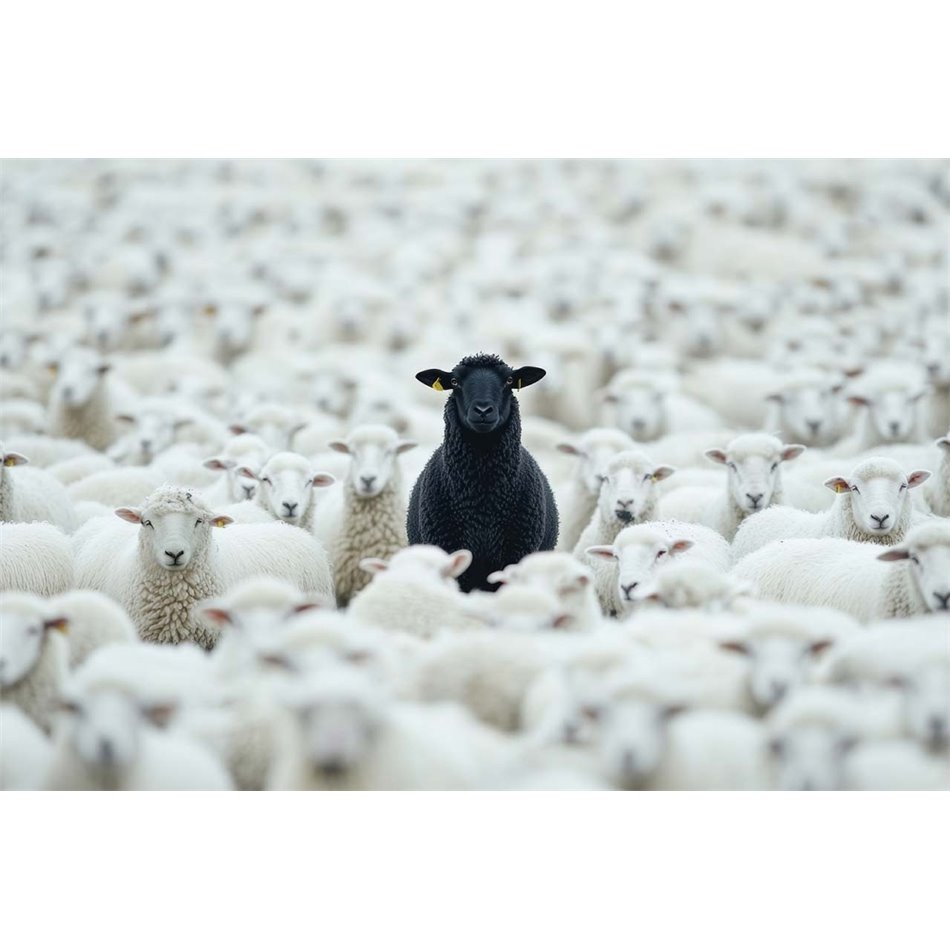 Lõuendimaal Black Sheep, 80x120cm