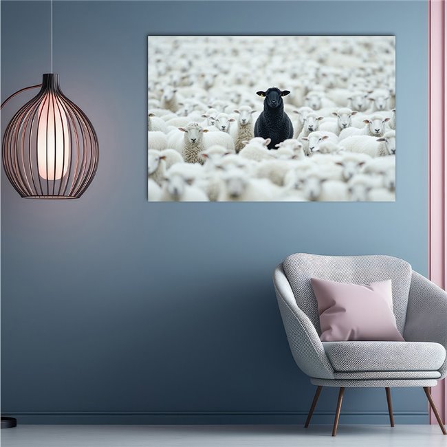 Lõuendimaal Black Sheep, 80x120cm