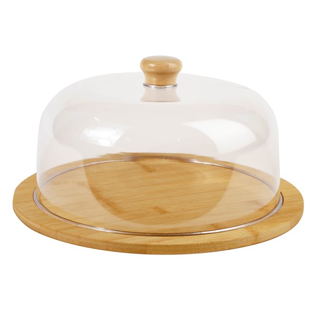 Bamboo plate Frilele w lid, H15.5cm, D30cm