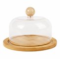 Bamboo plate Frinbruk w lid, H11cm, D16cm