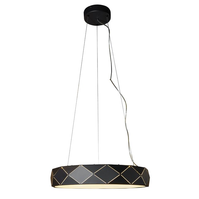 Pendant lamp Rully black, H18-110cm, D50cm, LED 28.8W, 3000K, 2300lm