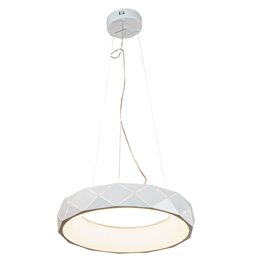 Подвесной светильник Rully white, белый, H18-110cm, D50cm, LED 28.8W, 3000K, 2300lm