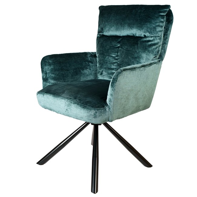 Обеденный стул Arringo K, синий, вращающийся на 180 градусов, H93.5x67x57cm, высота сиденья 50cm