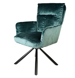 Dinning chair Arringo K, blue, rotatable 180 degrees, H93.5x67x57cm, seat height 50cm