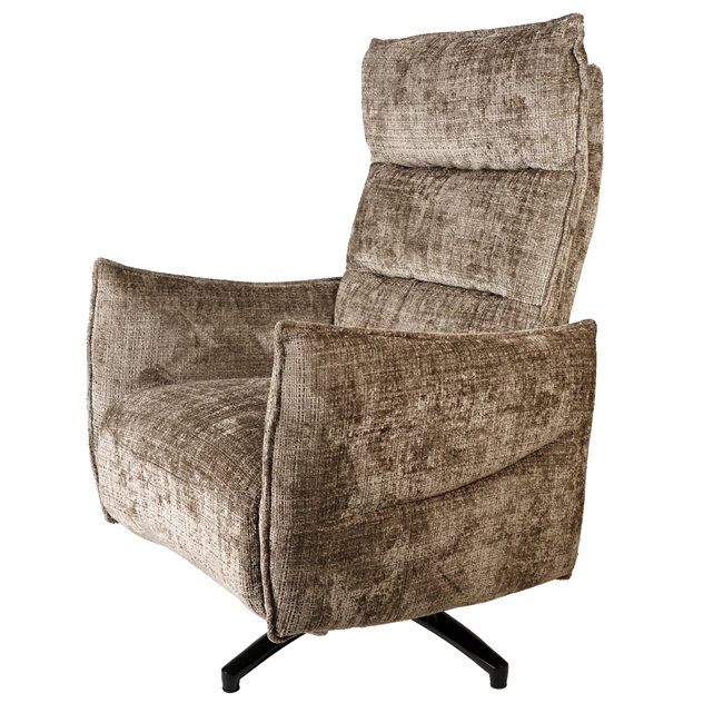 Electric recliner Amandy cremona-24 K, brown, rotatable 360 degrees, H74-110x76x90-158cm, seat height 40-51cm