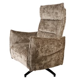 Electric recliner Amandy cremona-24 K, brown, rotatable 360 degrees, H74-110x76x90-158cm, seat height 40-51cm