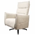 Electric recliner Amandy Kansas 4 natural K, cream, rotatable 360 degrees, H74-110x76x90-158cm, seat height 40-51cm