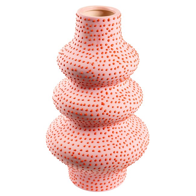 Vaas Spots pink, keraamika, roosa/punane, H38x22.5x22.5cm