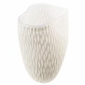 Vase Dally M, glass, white, H23cm, D19cm