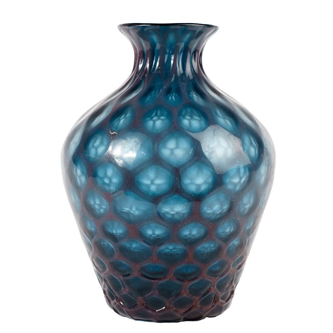 Vaas Delian, klaas, sinine, H30cm, D21cm