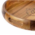 Деревянный поднос из акации BON APPETIT, H4.8cm, D36.5cm