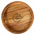 Деревянный поднос из акации BON APPETIT, H4.8cm, D36.5cm