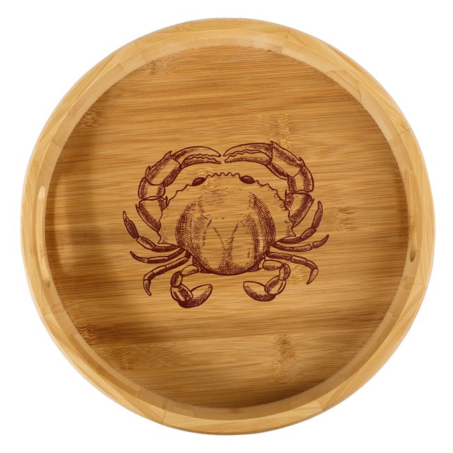 Бамбуковый поднос CRAB, H4.8cm, D32.5cm