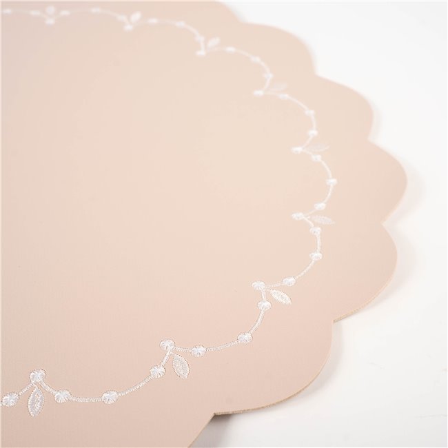 Placemat Paimio, light pink, D38cm