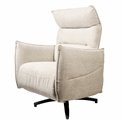 Electric recliner Amandy Kansas 4 natural K, 2 motors, cream, rotatable 360 degrees, H74-110x76x90-158cm, seat height 40-51cm