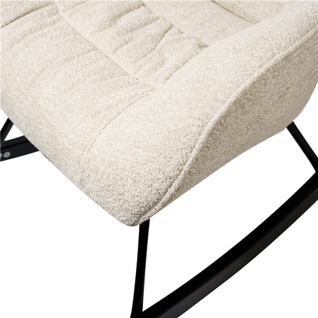 Rocking chair Amadeus YFM045-6-K, beige, H97x76x103cm, seat height 42cm