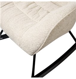 Rocking chair Amadeus YFM045-6-K, beige, H97x76x103cm, seat height 42cm