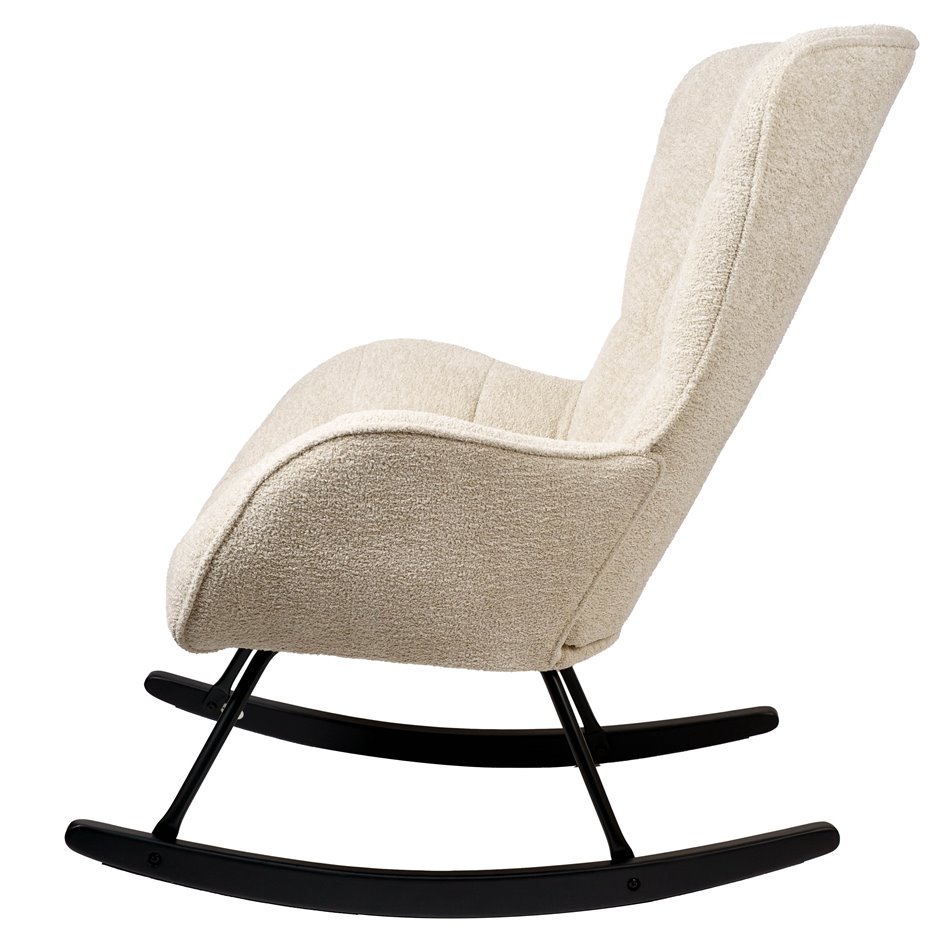 Rocking chair Amadeus YFM045-6-K, beige, H97x76x103cm, seat height 42cm