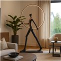 Põrandalamp Haiger, valge/must, H180x105x20cm, LED 62W, 3000K