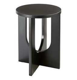 Side table Bloom, MDF, black, D40cm H50,5cm 