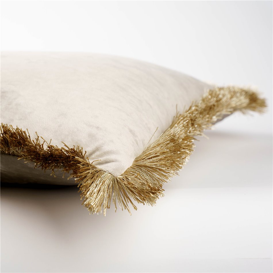 Decorative pillow Jumis, taupe, velvet, 50x50cm