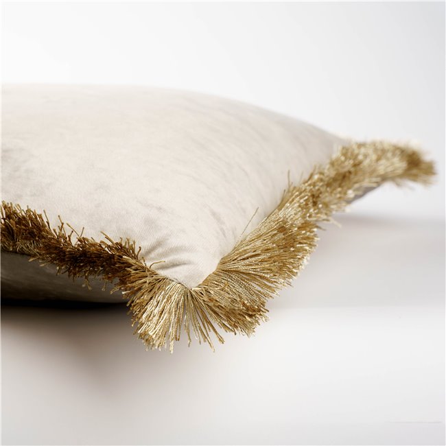 Decorative pillow Jumis, taupe, velvet, 50x50cm