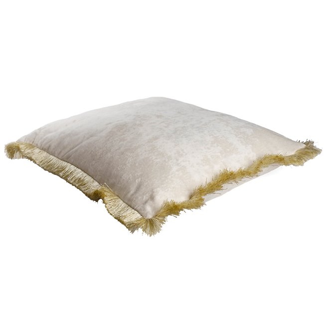 Decorative pillow Jumis, ivory, velvet, 50x50cm