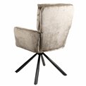 Обеденный стул Arringo, светло-серо-коричневый, бархат, вращающийся на 180 градусов, H93.5x67x57cm, сиденья H50cm