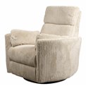 Electric recliner/rocking chair Hoka 01, beige, rotatable 180 degrees, H89-106x101x98-168cm, seat height 50-57cm