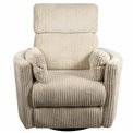 Electric recliner/rocking chair Hoka 01, beige, rotatable 180 degrees, H89-106x101x98-168cm, seat height 50-57cm