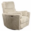Electric recliner/rocking chair Hoka 01, beige, rotatable 180 degrees, H89-106x101x98-168cm, seat height 50-57cm