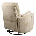 Electric recliner/rocking chair Hoka 01, beige, rotatable 180 degrees, H89-106x101x98-168cm, seat height 50-57cm
